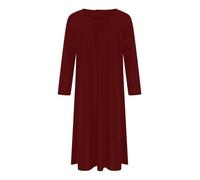 Hamishkane Girls Long Sleeve Maxi Dress Kids School Plain Abaya Holiday Islamic Top Jilbab Burkha Wine