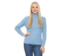 Hamishkane® Ladies Ribbed Polo Neck Jumper, Soft Stretchable Long Sleeve Roll Neck Sweater, Stylish Everyday Winter Top Casual Pullover Sizes 8-22