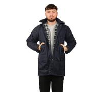 Hamishkane® Men’s Padded Wax Jacket Rainproof Cotton Quilted Jacket, Mens Waterproof Jackets With Hood Casual Sportwear Winter Coat - Hiking Hunting Country Wear Fishing Jackets for Men UK