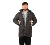 Hamishkane® Men’s Padded Wax Jacket Rainproof Cotton Quilted Jacket, Mens Waterproof Jackets With Hood Casual Sportwear Winter Coat - Hiking Hunting Country Wear Fishing Jackets for Men UK