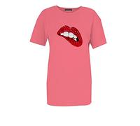 Hamishkane New Ladies Vogue Slogan Print Short Sleeve Basic Summer Oversized T-Shirt Baggy Top