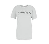Hamishkane New Ladies Vogue Slogan Print Short Sleeve Basic Summer Oversized T-Shirt Baggy Top