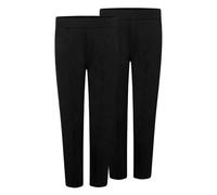 Hamishkane® Pack of 2 Slip Fit Boys School Trousers Half Elastic Pull Ups