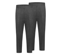 Hamishkane® Pack of 2 Slip Fit Boys School Trousers Half Elastic Pull Ups