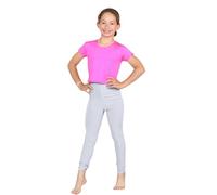 Hamishkane® Plain Elasticated Leggings for Girls, Kids Stretchy Lightweight Full Length Dance Leggings for School Play Casual Wear, Gymnastics Girls Yoga Pants for Running & Workout 3-13 Years Grey