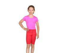 Hamishkane® Plain Girls Cycling Shorts, Kids Stretchy Elasticated Waist Sports Shorts, Mini Gymnastics Dance Hot Pants Girls, Short Summer School Daily Activewear Black Shorts, UK 3-13 Years