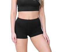 Hamishkane® Stretchy Mini Running Shorts Womens, Versatile Slim Fit Gym Shorts for Women UK, Soft & Comfortable Hot Pants Design for Summer Dance, Club, Gym, Cycling & Casual Wear Black
