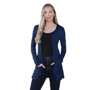 Hamishkane® Women's Cardigans - Elegant and Comfortable Long Sleeve Open Collared Maxi Boyfriend Cardigans for Women UK with Pockets - Ideal Lightweight Summer Cardigans for Women UK Navy