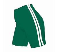 Hamishkane® Womens Double Side Stripe Elasticated Waist Cycling Shorts Women Activewear Stretchy Yoga Fitness Gym Shorts, Summer Sports Skinny Hot Pants Bottle Green