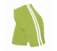 Hamishkane® Womens Double Side Stripe Elasticated Waist Cycling Shorts Women Activewear Stretchy Yoga Fitness Gym Shorts, Summer Sports Skinny Hot Pants Lime