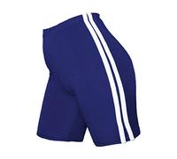 Hamishkane® Womens Double Side Stripe Elasticated Waist Cycling Shorts Women Activewear Stretchy Yoga Fitness Gym Shorts, Summer Sports Skinny Hot Pants Navy