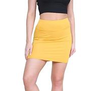 Hamishkane® Women's Elasticated Micro Skirt, Y2k High Waist Mini Skirt, Bodycon Plain Pencil Stretchy Sexy Skirt, Skirt for Women UK Mustard