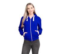Hamishkane® Womens Fleece Jackets Full Zip up With Pockets, Long Sleeves Plain Hoodies Warm Fleece Zip up Hoodie Women for Autumn and Winters, Solid Colors Fleece Jacket Women 8-22 Royal Blue