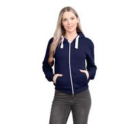 Hamishkane® Womens Fleece Jackets Full Zip up With Pockets, Long Sleeves Plain Hoodies Warm Fleece Zip up Hoodie Women for Autumn and Winters, Solid Colors Fleece Jacket Women 8-22 Navy
