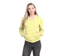 Hamishkane® Womens Fleece Jackets Full Zip up With Pockets, Long Sleeves Plain Hoodies Warm Fleece Zip up Hoodie Women for Autumn and Winters, Solid Colors Fleece Jacket Women 8-22 Yellow