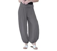 Hamishkane® Women's Italian Baggy Harem Alibaba Pants - Comfortable & Stylish Loose Fit Summer Trousers for UK