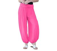 Hamishkane® Women's Italian Baggy Harem Alibaba Pants Trousers Comfortable & Stylish Loose Fit Harem Trousers for Women UK | Perfect Summer Trousers for Women UK Cerise