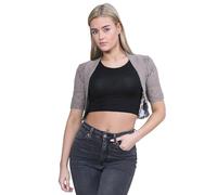 Hamishkane® Women's Short Sleeve Crochet Shrug - Stylish Bolero Cardigans for Women - Crochet Cardigan Great for Dressy Occasions and Casual Outfits Mocha