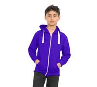 Hamishkane® Zip up Boys Hoodie, Girls Zip up Hoodie, Kids Sweatshirt Jacket, Unisex Plain Long Sleeve Kids Fleece Hoodies, Zip up Kids Jacket Royal Blue