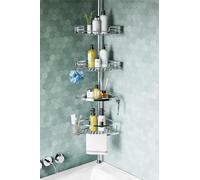 HAMITOR corner shower caddy tension pole - silver