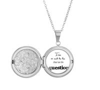hamlet to be or not to be Locket Necklace Hold Picture Jewelry Birthday Gift