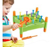 Hammer and Nails for Kids,Educational Nail Pull | Kids Whacking Toy,for Boys Girls Preschool, Fine Motor Skills Learning, Hand-Eye Coordination, Early Developmental