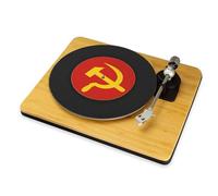 Hammer and Sickle Slip Mat Soviet Style DJ Turntable Mat Communist Symbol Vinyl Record Player Slipmat Retro Industrial Decor DJ Gift Idea (7")