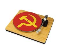 Hammer and Sickle Slip Mat Soviet Style DJ Turntable Mat Communist Symbol Vinyl Record Player Slipmat Retro Industrial Decor DJ Gift Idea (12")