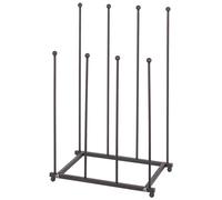 Hammer and Tongs 1x Black 4 Pair Steel Welly Boot Rack - Indoor Outdoor Wellie Wellington Boots Shoe Storage Organiser Holder Stand