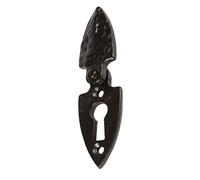 Hammer and Tongs - Arrowhead Escutcheon Plate with Cover - W30mm x H55mm - Black