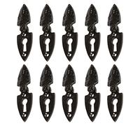 Hammer and Tongs - Arrowhead Escutcheon Plate with Cover - W30mm x H55mm - Black - Pack of 10