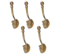 Hammer and Tongs - Ball End Hat & Coat Hook - W35mm x H135mm - Brass - Pack of 5