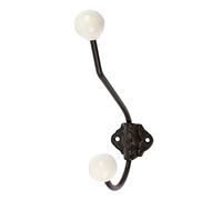 Hammer and Tongs - Ceramic Ball Hat & Coat Hook - W50mm x H180mm - White