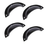 Hammer and Tongs Curved Cabinet Drawer Cup Handles - W95mm x H46mm - Black - Pack of 4 - Home Storage Cupboard Handle Door Knob Cabinet Pull Handles with Screws Included