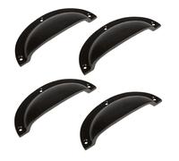 Hammer and Tongs Curved Cabinet Drawer Pull - W130mm x H50mm - Pack of 4 in Black | Size: 1000mm x 500mm Hammer and Tongs Black 1000mm x 500mm