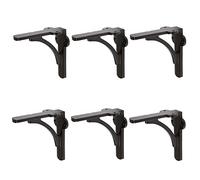 Hammer and Tongs - Curved Iron Shelf Bracket - D100mm - Black - Pack of 6