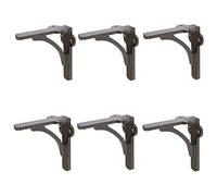 Hammer and Tongs - Curved Iron Shelf Bracket - D100mm - Raw - Pack of 6