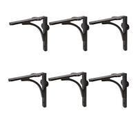 Hammer and Tongs - Curved Iron Shelf Bracket - D150mm - Black - Pack of 6