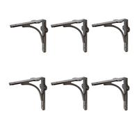 Hammer and Tongs - Curved Iron Shelf Bracket - D150mm - Raw - Pack of 6