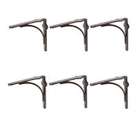 Hammer and Tongs - Curved Iron Shelf Bracket - D205mm - Raw - Pack of 6