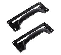Hammer and Tongs Filing Cabinet Drawer Handles with Card Frames - W130mm x H50mm - Black - Pack of 2 - Home Storage Cupboard Handle Door Knob Cabinet Pull Handles with Screws Included