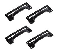 Hammer and Tongs Filing Cabinet Drawer Handles with Card Frames - W130mm x H50mm - Black - Pack of 4 - Home Storage Cupboard Handle Door Knob Cabinet Pull Handles with Screws Included