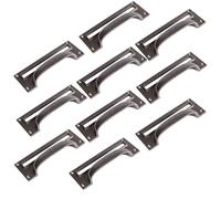 Hammer and Tongs Filing Cabinet Drawer Pull with Card Frame - W130mm x H50mm - Pack of 10 in Grey | Size: 1000mm x 500mm Hammer and Tongs Grey 1000mm x 500mm