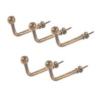 Hammer and Tongs - Flat Top Screw Hook - W20mm x H60mm - Brass - Pack of 5