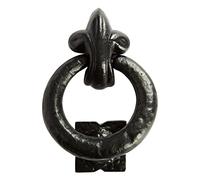 Hammer and Tongs - Fleur De Lis Door Knocker - H140mm - Black