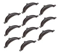 Hammer and Tongs Fluted Cabinet Drawer Handles - W130mm x H60mm - Raw - Pack of 10 - Home Storage Cupboard Handle Door Knob Cabinet Pull Handles with Screws Included