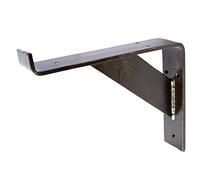 Hammer and Tongs Gallows Style Scaffold Iron Shelf Bracket - D240mm - Pack of 1 - Raw Metal Shelve Brackets Wall Mounted Shelves Support for Home Storage, Kitchen Storage