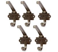 Hammer and Tongs Great North of England Railway Double Wall Hook - W53mm x H101mm - Raw - Pack of 5 in Grey | Size: 1000mm x 1000mm Hammer and Tongs Grey 1000mm x 1000mm