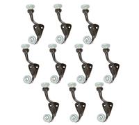 Hammer and Tongs Grey Ceramic Ball Hat & Coat Hooks - Pack of 10 - W30mm x H105mm - Vintage Black Wall Mounted Entryway Coat Hooks Storage Hanging for Clothes, Hats