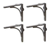 Hammer and Tongs Hammer & Tongs Curved Iron Shelf Bracket - D150mm - Raw - Pack Of 4